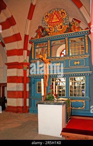 Chancel, protestantische Stadtkirche, Laubach, Hessen, Deutschland Stockfoto