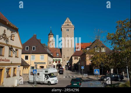 Sommeracher Tor, Diebesturm, Volkach, Niederfrankreich, Franken, Bayern, Deutschland Stockfoto