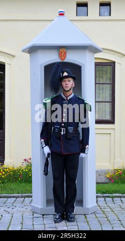 Wächter, Akershus Festung, Oslo, Norwegen, Wache, Wachmann Stockfoto