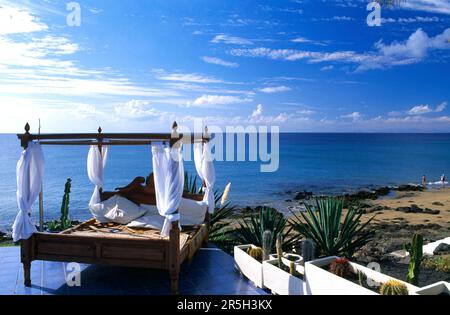 Beach Club La Ola in Puerto del Carmen, Lanzarote, Kanarische Inseln, Spanien Stockfoto
