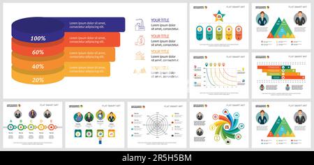 Collage kreativer Business-Infografiken Stock Vektor