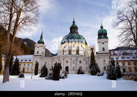 Kloster Ettal, Ettal, in der Nähe von Garmisch-Partenkirchen, Oberbayern, Bayern, Deutschland, Benediktinerkloster Stockfoto