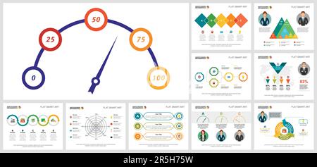Collage kreativer Business Infografiken für Management Stock Vektor