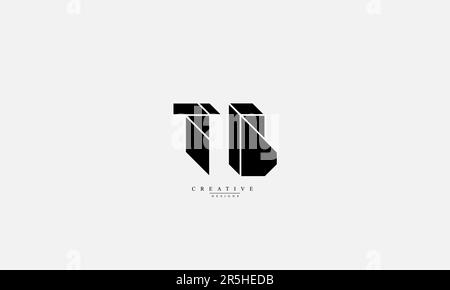 Buchstabenbuchstaben Initialen Monogramm-Logo TB BT T B Stock Vektor