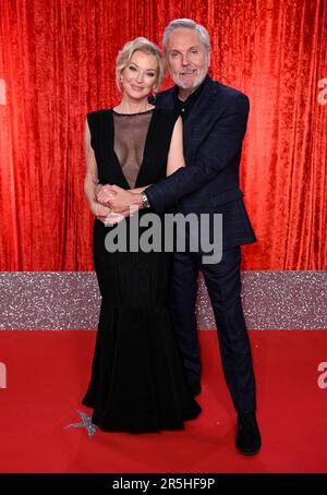 Manchester, Großbritannien. 03. Juni 2023. Manchester, Großbritannien. 3. Juni 2023. Gillian Taylforth und Brian Conley kommen bei den British Soap Awards 2023, dem Lowry Theatre, Manchester an. Kredit: Doug Peters/Alamy Live News Stockfoto