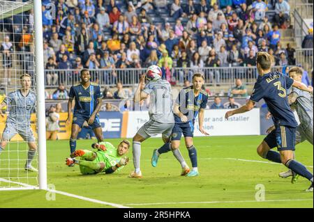 Chester, Pennsylvania, USA. 3. Juni 2023. 3. Juni 2023, Chester PA-Philadelphia Union in Aktion gegen CF Montreal während des Spiels im Subaru Park in Chester PA (Kreditbild: © Ricky Fitchett/ZUMA Press Wire), NUR REDAKTIONELLE VERWENDUNG! Nicht für den kommerziellen GEBRAUCH! Kredit: ZUMA Press, Inc./Alamy Live News Stockfoto