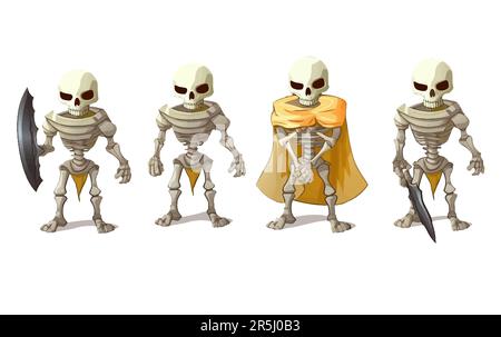 ui-Set-Vektordarstellung des Kriegergerüsts mit isoliertem Pfeil auf weißem Hintergrund Stock Vektor