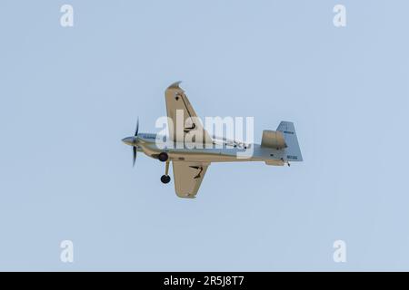 Zivko Edge 540 auf der Pardubice Air Show 2023 in Pardubice, Tschechische Republik Stockfoto