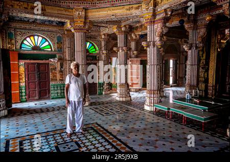 Bhandasar Jain-Tempel, Bikaner, Rajasthan, Indien Stockfoto