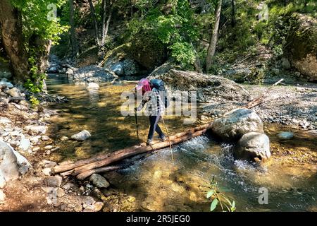 Flussüberquerung auf der Lykischen Straße, Antalya, Türkei Stockfoto