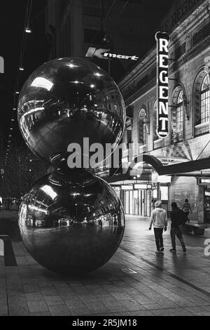 Nachtschuss von den Malls in adelaide Stockfoto