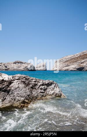 Verlassener Strand, Folegandros Stockfoto