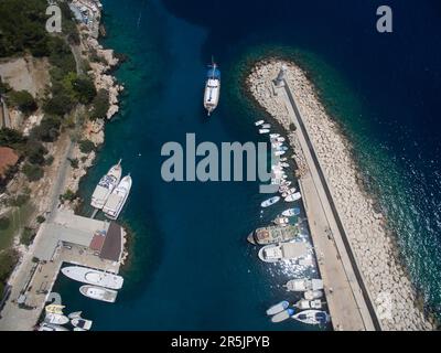 Kalkan Landschaftsansicht Aus Der Vogelperspektive Stockfoto