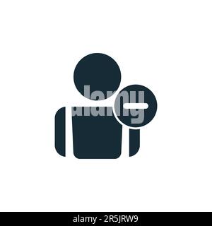 Avatar-Profil Minus Symbol „Freund“ Elemente Der Designvorlage Stock Vektor