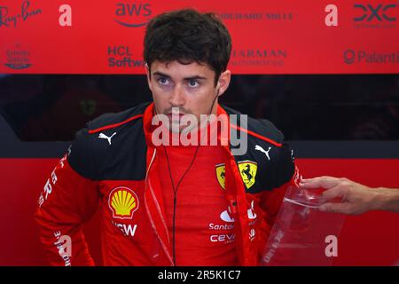 Barcelona, Spanien. 04. Juni 2023. Charles Leclerc (MON) Ferrari. Formel-1-Weltmeisterschaft, Rd 8, spanischer Grand Prix, Sonntag, 4. Juni 2023. Barcelona, Spanien. Kredit: James Moy/Alamy Live News Stockfoto