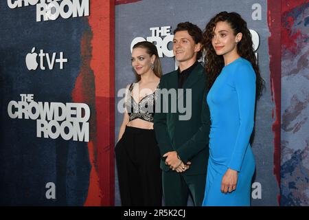 Amanda Seyfried, Tom Holland, Emmy Rossum Stockfoto