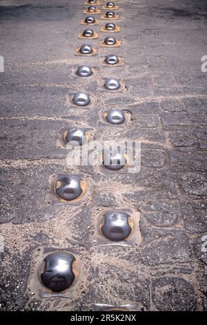 Speed Prevention Themen oder Stollen auf der Straße Playa Del Carmen Yucatan Mexiko Stockfoto