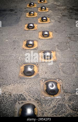 Speed Prevention Themen oder Stollen auf der Straße Playa Del Carmen Yucatan Mexiko Stockfoto