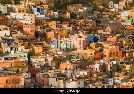 Blick über die historische Stadt Guanajuato, Provinz von Guanajuato, Mexiko Stockfoto