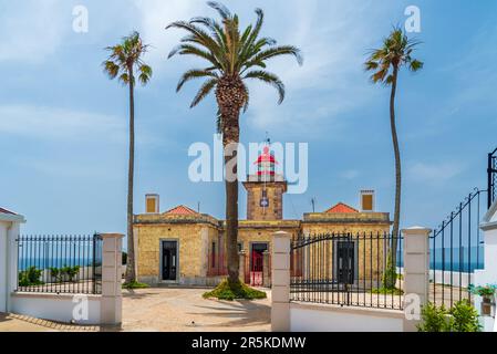 Leuchtturm Punta de la Piedad, in der Stadt Lagos, Algarve. Stockfoto