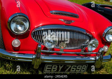 Austin Healey 3000 Mk111. Oldtimer-Treffen auf Hanley Farm, Chepstow. Stockfoto