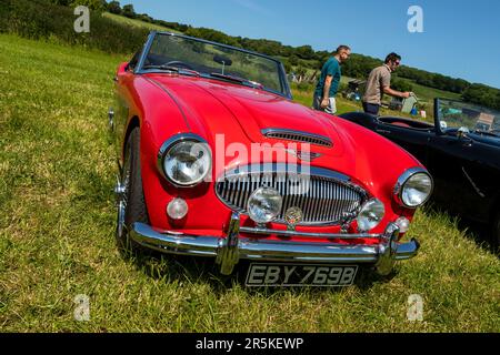 Austin Healey 3000 Mk111. Oldtimer-Treffen auf Hanley Farm, Chepstow. Stockfoto