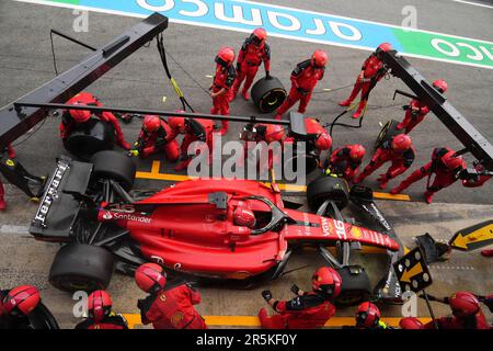 Barcelona, Spanien. 04. Juni 2023. Während des Rennens F1 Grand Prix von Spanien auf dem Circuit de Barcelona-Catalunya am 4. Juni 2023 in Barcelona, Spanien. (Foto: Bagu Blanco/PRESSIN) Kredit: PRESSINPHOTO SPORTS AGENCY/Alamy Live News Stockfoto