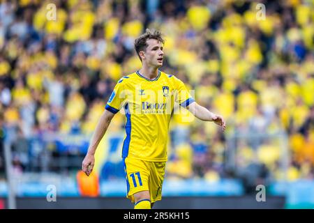 Broendby, Dänemark. 29., Mai 2023. Hakon Evjen (11) von Broendby, WENN während des 3F. Superliga-Spiels zwischen Broendby IF und FC Nordsjaelland im Broendby Stadion in Broendby gesehen. (Foto: Gonzales Photo - Dejan Obretkovic). Stockfoto