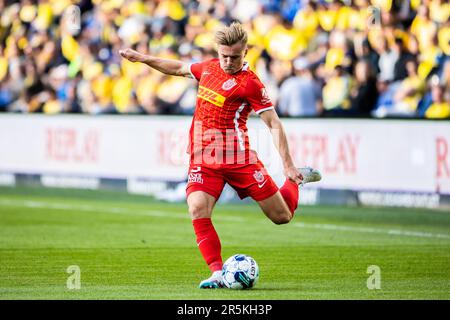 Broendby, Dänemark. 29., Mai 2023. Martin Frese (5) vom FC Nordsjaelland beim Superliga-Spiel 3F zwischen Broendby IF und FC Nordsjaelland im Broendby Stadion in Broendby. (Foto: Gonzales Photo - Dejan Obretkovic). Stockfoto