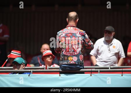 London, Großbritannien. 3. Juni 2023. Manchester United Fans beim FA Cup im Wembley Stadium, London. Das Bild sollte lauten: Gary Oakley/Sportimage Credit: Sportimage Ltd/Alamy Live News Stockfoto