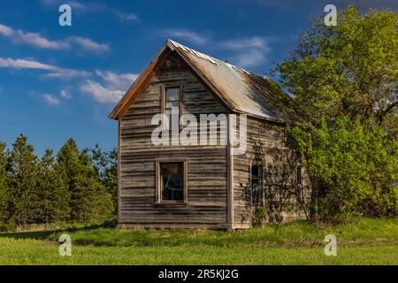 Verlassenes Bauernhaus in Flora, Oregon, USA [Keine Eigentumsfreigabe; nur redaktionelle Lizenzierung] Stockfoto