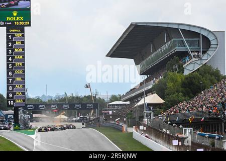 Barcelona, Spanien. 04. Juni 2023. RENNBEGINN des spanischen Grand Prix F1 auf der Rennstrecke Circuit de Barcelona in Montmelo, Spanien am 04. Juni 2023 (Foto: Alvaro Sanchez) Kredit: CORDON PRESS/Alamy Live News Kredit: CORDON PRESS/Alamy Live News Stockfoto