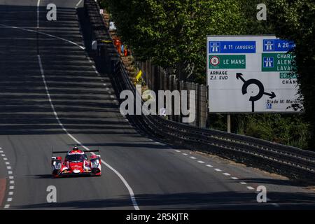 41 ANDRADE Rui (prt), KUBICA Robert (pol), DELETRAZ Louis (Hg), Team WRT, Oreca 07 - Gibson, Aktion während des 24-Stunden-Tests von Le Mans 2023 auf dem Circuit des 24 Heures du Mans am 4. Juni 2023 in Le Mans, Frankreich – Photo Germain Hazard / DPPI Stockfoto