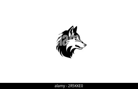 Wolf Wild Vector Logo-Design Stock Vektor