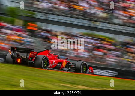 Barcelona, Spanien. 04. Juni 2023. CHARLES LECLERC (16) aus Monaco und Ferrari während des FORMEL-1-RENNENS des spanischen Grand Prix F1 auf der Rennstrecke Circuit de Barcelona in Montmelo, Spanien am 04. Juni 2023 (Foto: Alvaro Sanchez) Kredit: CORDON PRESS/Alamy Live News Kredit: CORDON PRESS/Alamy Live News Stockfoto
