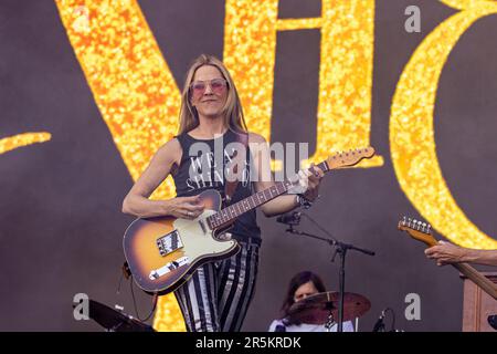 Lexington, USA. 03. Juni 2023. Sheryl Crow während des Railbird Music Festivals am 3. Juni 2023 in Lexington, Kentucky (Foto von Daniel DeSlover/Sipa USA) Guthaben: SIPA USA/Alamy Live News Stockfoto