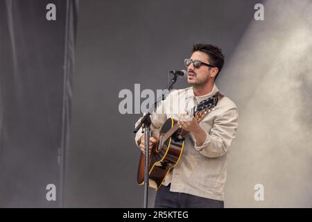 Lexington, USA. 03. Juni 2023. Marcus Mumford während des Railbird Music Festivals am 3. Juni 2023 in Lexington, Kentucky (Foto: Daniel DeSlover/Sipa USA) Guthaben: SIPA USA/Alamy Live News Stockfoto