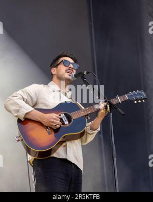 Lexington, USA. 03. Juni 2023. Marcus Mumford während des Railbird Music Festivals am 3. Juni 2023 in Lexington, Kentucky (Foto: Daniel DeSlover/Sipa USA) Guthaben: SIPA USA/Alamy Live News Stockfoto