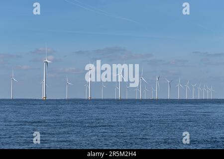 Offshore-Windpark Stockfoto