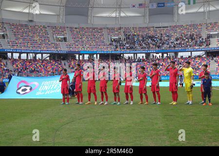 Santiago del Estero, Argentinien. 4. Juni 2023. Teasm of Sourh Korea vor dem Viertelfinale der FIFA U20 im Madres de Ciudades Stadium ( Kredit: Néstor J. Beremblum/Alamy Live News Stockfoto