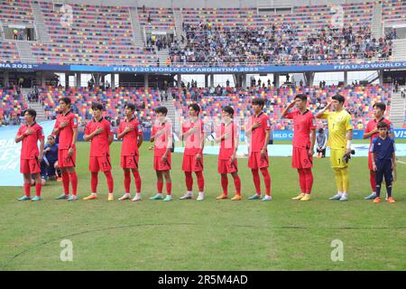 Santiago del Estero, Argentinien. 4. Juni 2023. Teasm of Sourh Korea vor dem Viertelfinale der FIFA U20 im Madres de Ciudades Stadium ( Kredit: Néstor J. Beremblum/Alamy Live News Stockfoto