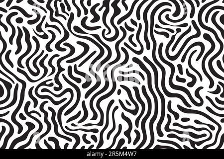 Einfaches, abstraktes, nahtloses Schwarz-Weiß-Muster Stock Vektor