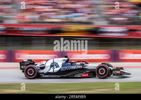 Barcelona, Spanien. 03. Juni 2023. Barcelona, Spanien, 3. Juni 2023; #21, Nick de VRIES, NDL, Scuderia Alpha Tauri, AT04, Honda RBPT während der FIA-Weltmeisterschaft F1. Formel 1 Grand Prix von Spanien, Circuit de Catalunya in der Nähe von Montmelo - Bild mit gebührenpflichtiger Haftung - Foto: © Cristiano BARNI/ATP Images (BARNI Cristiano/ATP/SPP) Guthaben: SPP Sport Press Photo. Alamy Live News Stockfoto