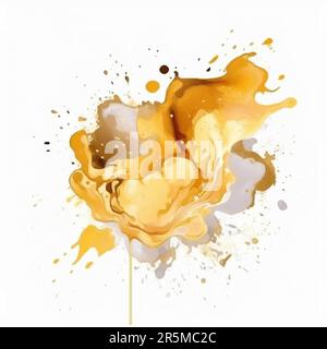 Spritzt mit Aquarellfarben. Helle Flüssiglackspritzer oder Tintenspritzer. Abstrakter farbiger Hintergrund. Vektordarstellung Stock Vektor