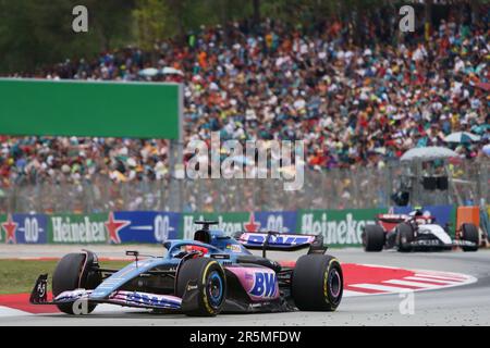 Barcelona, Spanien. 4. Juni 2023: Circuit de Barcelona-Catalunya, Barcelona, Spanien: Formel 1 Grand Prix Spanien 2023: Renntag: Esteban Ocon Alpine Credit: Action Plus Sports Images/Alamy Live News Stockfoto