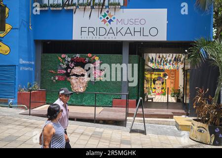 Das Frida Kahlo Museum in Playa Del Carmen Yucatan Mexiko Stockfoto