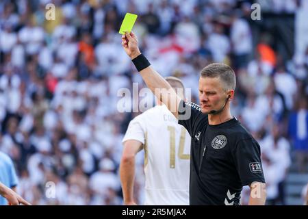 Kopenhagen, Dänemark. 04. Juni 2023. Schiedsrichter Jonas Hansen beim Superliga-Spiel 3F zwischen dem FC Kopenhagen und dem Randers FC in Parken in Kopenhagen. (Foto: Gonzales Photo/Alamy Live News Stockfoto