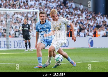 Kopenhagen, Dänemark. 04. Juni 2023. Hakon Haraldsson (30) vom FC Kopenhagen, der während des Superliga-Spiels 3F zwischen dem FC Kopenhagen und dem FC Randers in Parken in Kopenhagen gesehen wurde. (Foto: Gonzales Photo/Alamy Live News Stockfoto