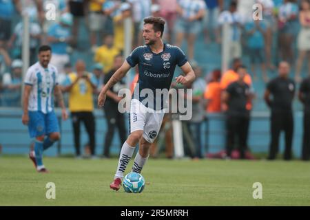 Belem, Brasilien. 04. Juni 2023. PA - BELEM - 06/04/2023 - BRASILEIRO C 2023, PAYSANDU X SAO JOSE - Alan-Spieler von Sao Jose während eines Spiels gegen Paysandu im Curuzu-Stadion für die brasilianische Meisterschaft C 2023. Foto: Fernando Torres/AGIF/Sipa USA Guthaben: SIPA USA/Alamy Live News Stockfoto