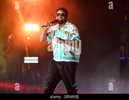 Miami, Florida, USA. 03. Juni 2023. Shaggy tritt während der Hot Summer Nights Tour im FPL Solar Amphitheatre am 3. Juni 2023 in Miami Florida auf. Kredit: Mpi04/Media Punch/Alamy Live News Stockfoto